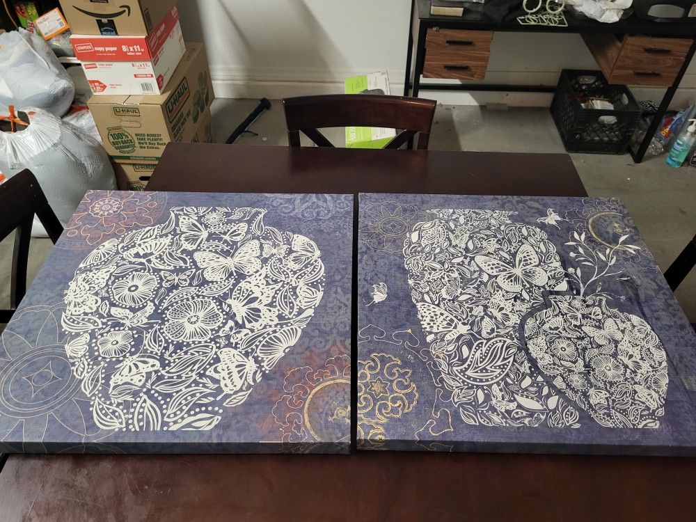 Wall Decor/Art/Pictures And Candle Holders