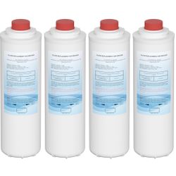 New water filter replacements for EWF3000 model. This set includes four white cylindrical filters with blue caps 