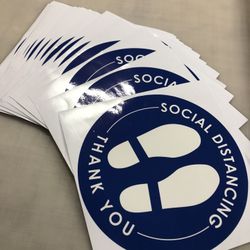 Social Distancing Floor Decal Sticker 12” Wholesale