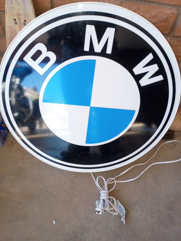 Large BMW Dealer Lighted Sign Trades