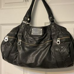 Marc Jacobs Black Leather Hobo Bag