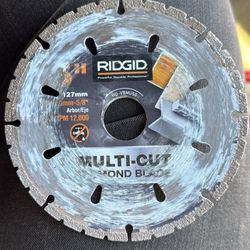 Lightly Used 5″ Multi‑Cut Ridged  Diamond Blade – 20 mm / 5/8″ Arbor