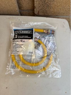New Gas Dryer Connector Kit 1/2 IN OD x 48 in Long by Everbilt