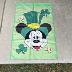St Patrick Day Mickey Mouse Flag