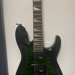 Jackson Dinky JS32Q DKA Arch Top Electric Guitar Transparent Green Burst