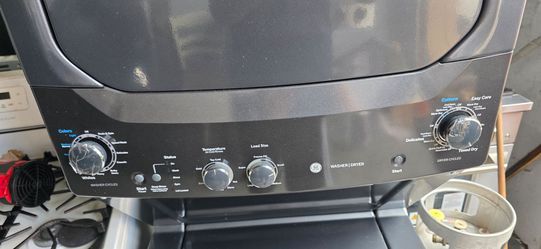 GE 27 INCHES STACKABLE WASHER AND DRYER WORK PERFECTLY