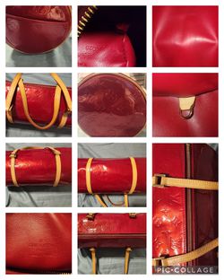 Louis Vuitton Red Monogram Vernis Papillon 30 Gold-color Hardware, 2007 (Very Good), Womens Handbag