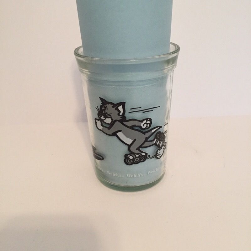 Vintage 1990 welch'a tom and jerry glass jar
