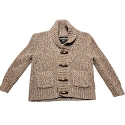 OshKosh Bgosh Toggle Button Knit Shawl Collar Cardigan Sweater Oatmeal Beige