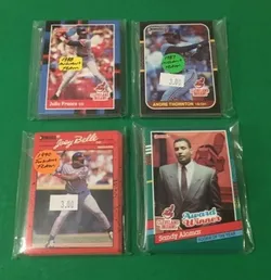 Cleveland Indians Team Sets BIG LOT of 4 1(contact info removed) 1(contact info removed) Donruss