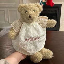 Cyndy’s Bears Personalized Teddy Bear “Ashley” Excellent Condition 13” long Girl 