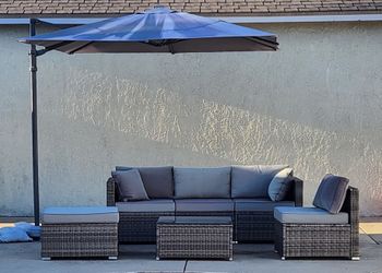 Outdoor Wicker Sectional Patio Furniture Set