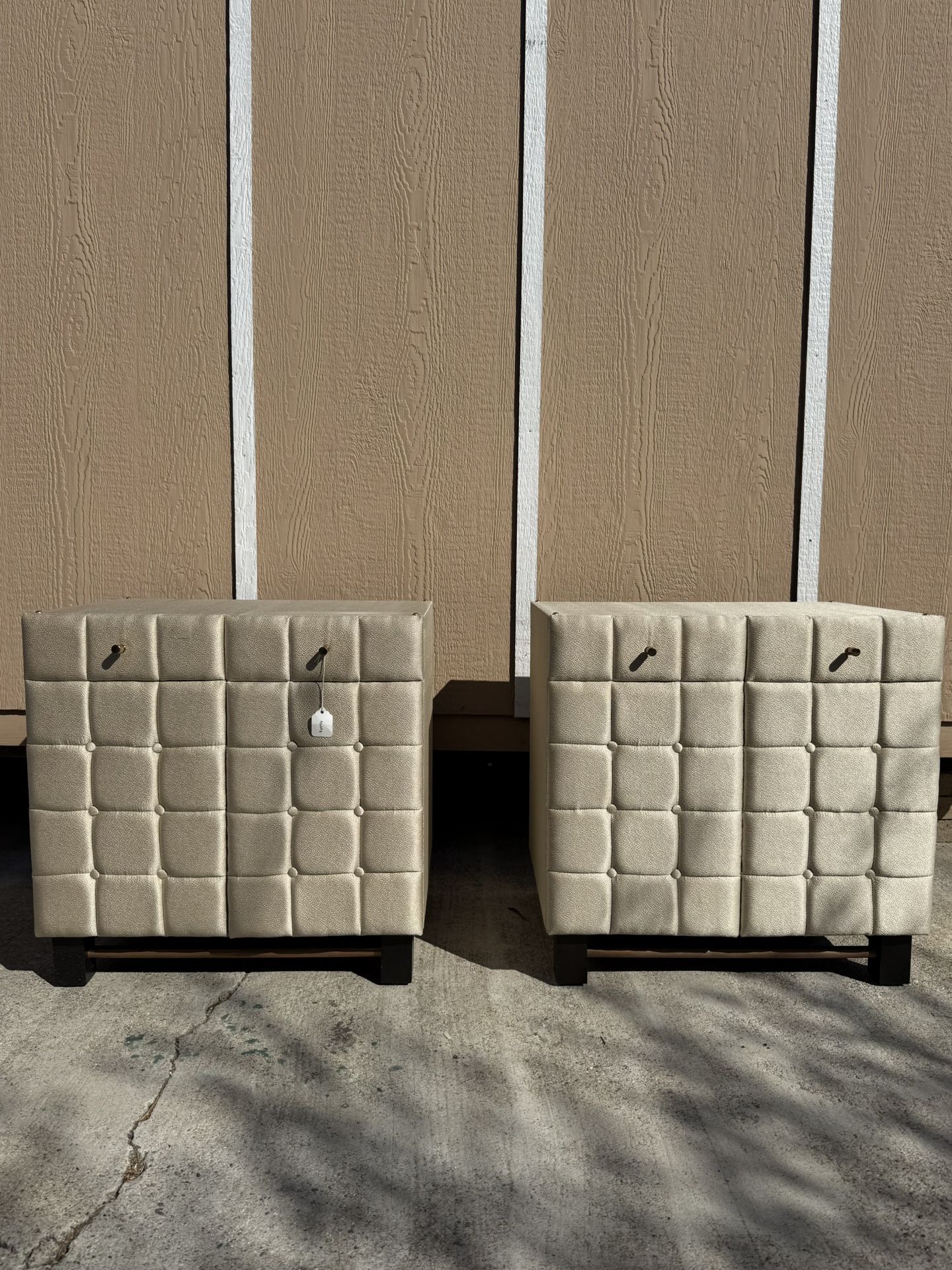 Luxury Nightstand End Tables Pair with High-End Accents