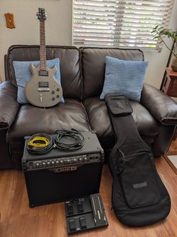 Ibanez Gio GAX75 with amp and accessories