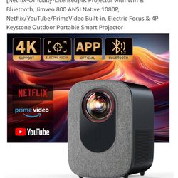 Jimveo Netflix Licensed 4k Projector 