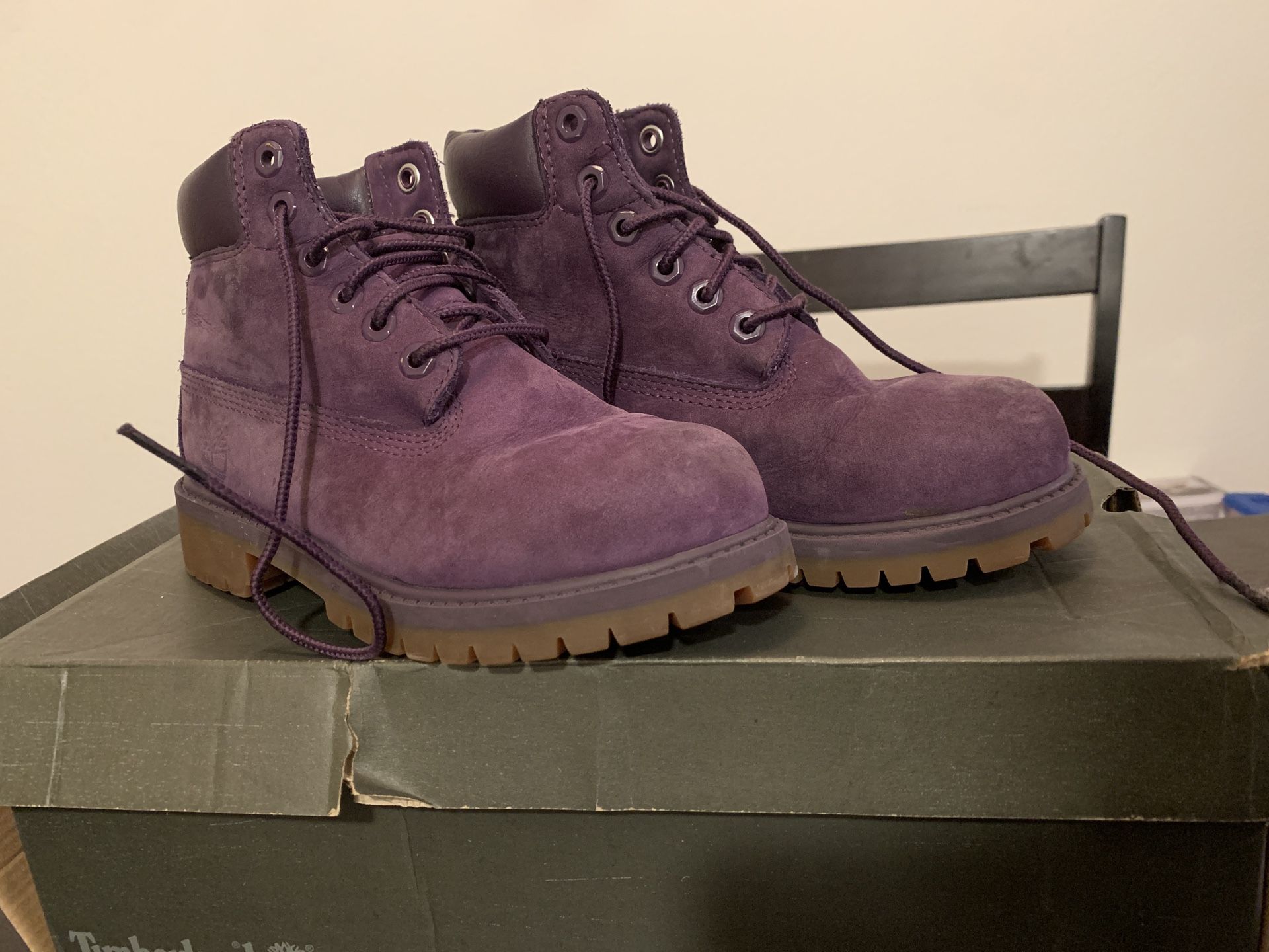 Girls Purple Timberlands sz 13