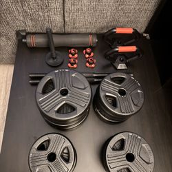 Adjustable Dumbbell And Barbell Set