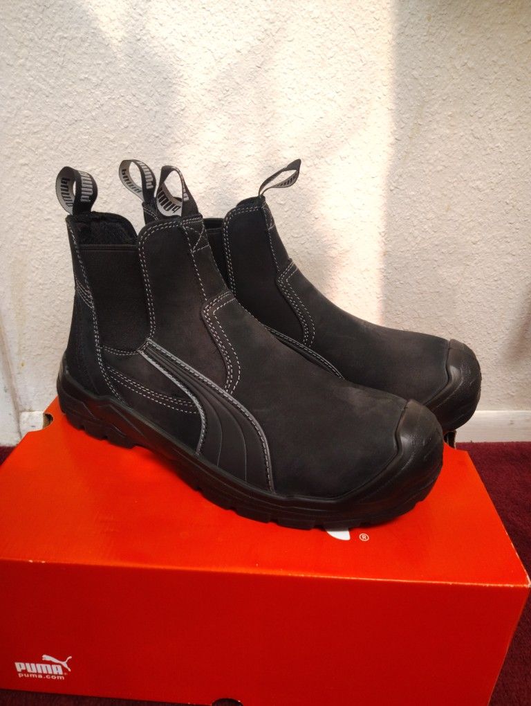 Puma Men's Tanami Black Mid Composite Safety Toe Metal Free Work Boots / Shoes _ size 11. Steel toe