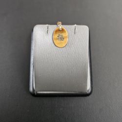 14k Gold Tiger Eye Pendant