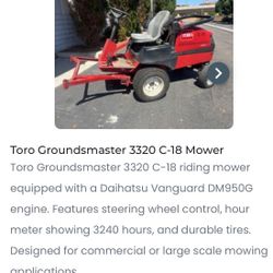  Toro Groundsmaster 3320 C-18 Mower