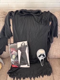 Kids glow in the dark ghost face costume