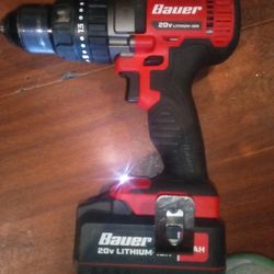 Bauer Drill 20 Volt 2 Batteries  1 Rapid Charger
