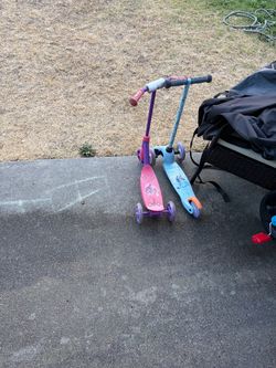 Kids scooters and tricycle