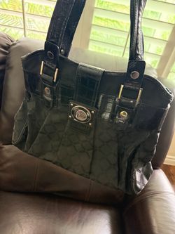 Versace Black Monogram Tote Bag