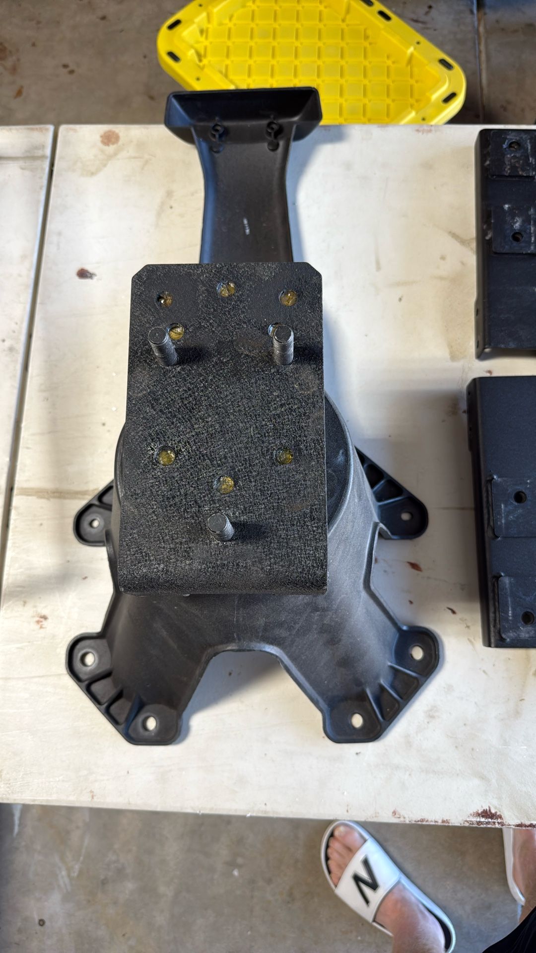 Jeep JK Tailgate Spare Tire Factory Mount With Smitty Built Extension Mount For Larger Tire