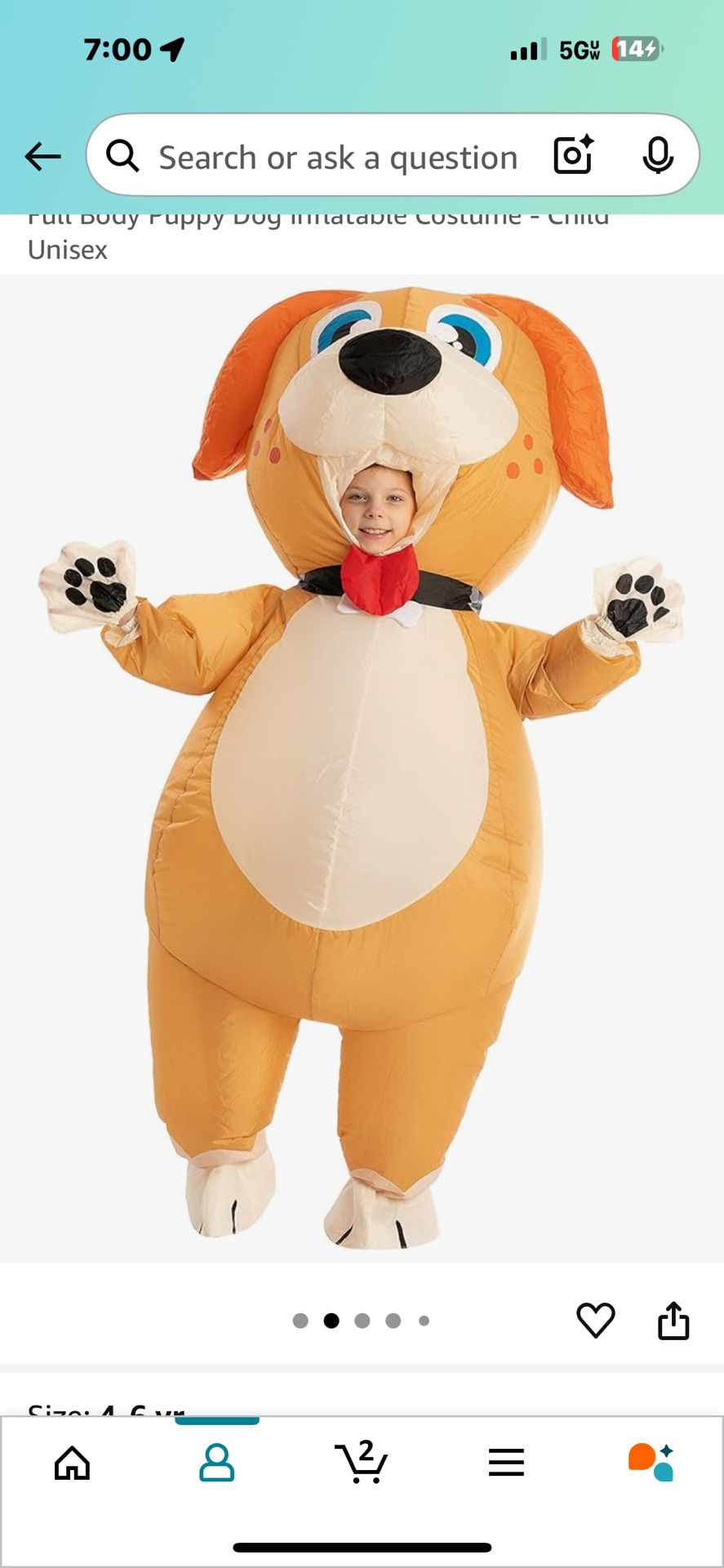 Inflatable puppy Costume 