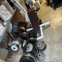 Roughy 300lbs Of Weights + Bars (1 Inch Weights)