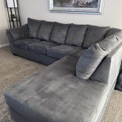 Grey Suede sectional