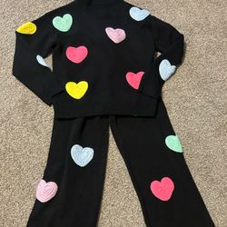 Womens Knit Heart Outfit