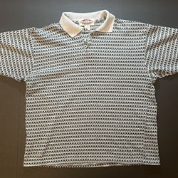 VTG 90’s Sonoma Jean Company Knit Polo 100% Cotton Made In USA Large L
