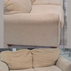 Beige Couch Sectional 2 Piece Fits 5