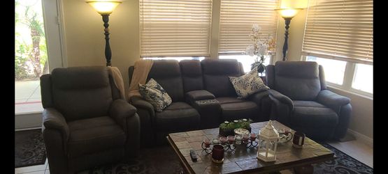 Couch and matching recliners