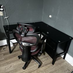 Black Corner Desk 