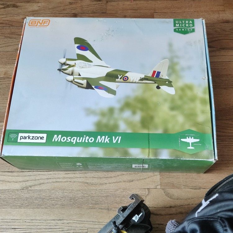 Rare E-Flite Horizon Hobby ParkZone Mosquito MK VI Micro UMX RC plane remote control
