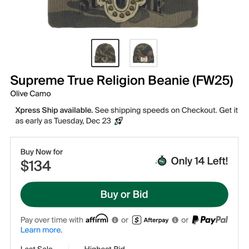True Religion Supreme Beanie