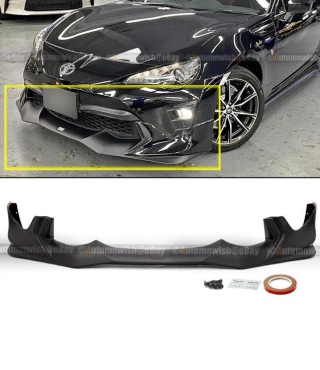 For 17-20 Toyota 86 Urethane TD Style PU Front Bumper Chin Lip Spoiler Body Kit