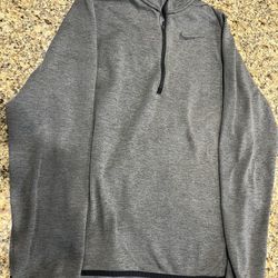 Mens Gray Nike small 1/4 Zip Pullover Sweater Fleece
