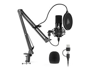 MAONO USB Microphone, MAONO 192KHZ|24Bit Plug & Play PC Computer Podcast Condenser Cardioid Metal Mic Kit with Professional Sound Chipset for Recordin
