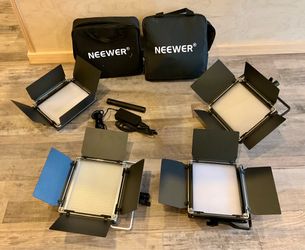 Neewer LED Light Panel Set w/ Power Supply & Carrying Bags