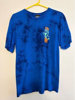 Santa Cruz Split Hand Broken Dot Blue Short Sleeve T-Shirt