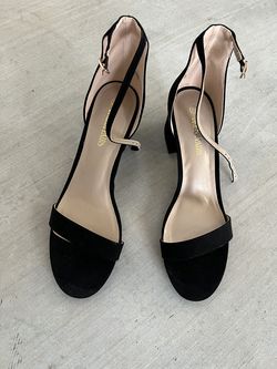 👠 NEW Dream Pairs Black Chunky Heel Sandals - Size 11