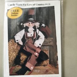 Uncle Sam for Love of Country , 40” doll pattern  