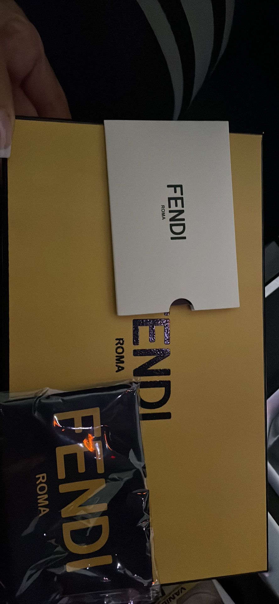 Fendi FF Forever Card Holder Black & Yellow Slide Out Bag Bugs Monster Eye  RARE for Sale in Garden Grove, CA - OfferUp