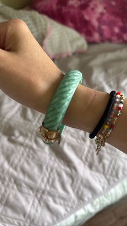 Jade Twisted Bangle Bracelet