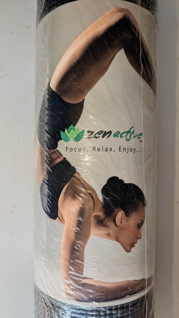 Zen Active Non-Slip Yoga Mat – Extra Thick 1/4″ (7mm) Environmentally Friendly Exercise Mat w/ Strap
