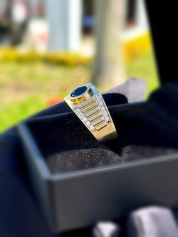 Jewelry 14k solid yellow gold diamonds Onyx 1.70CTW ring size 12.50